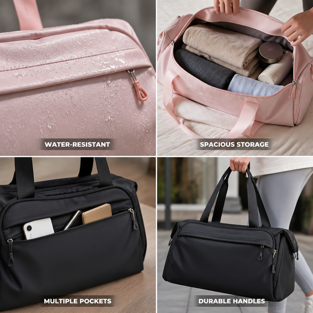 Water-Resistant Multiple-Pocket Duffel Bag