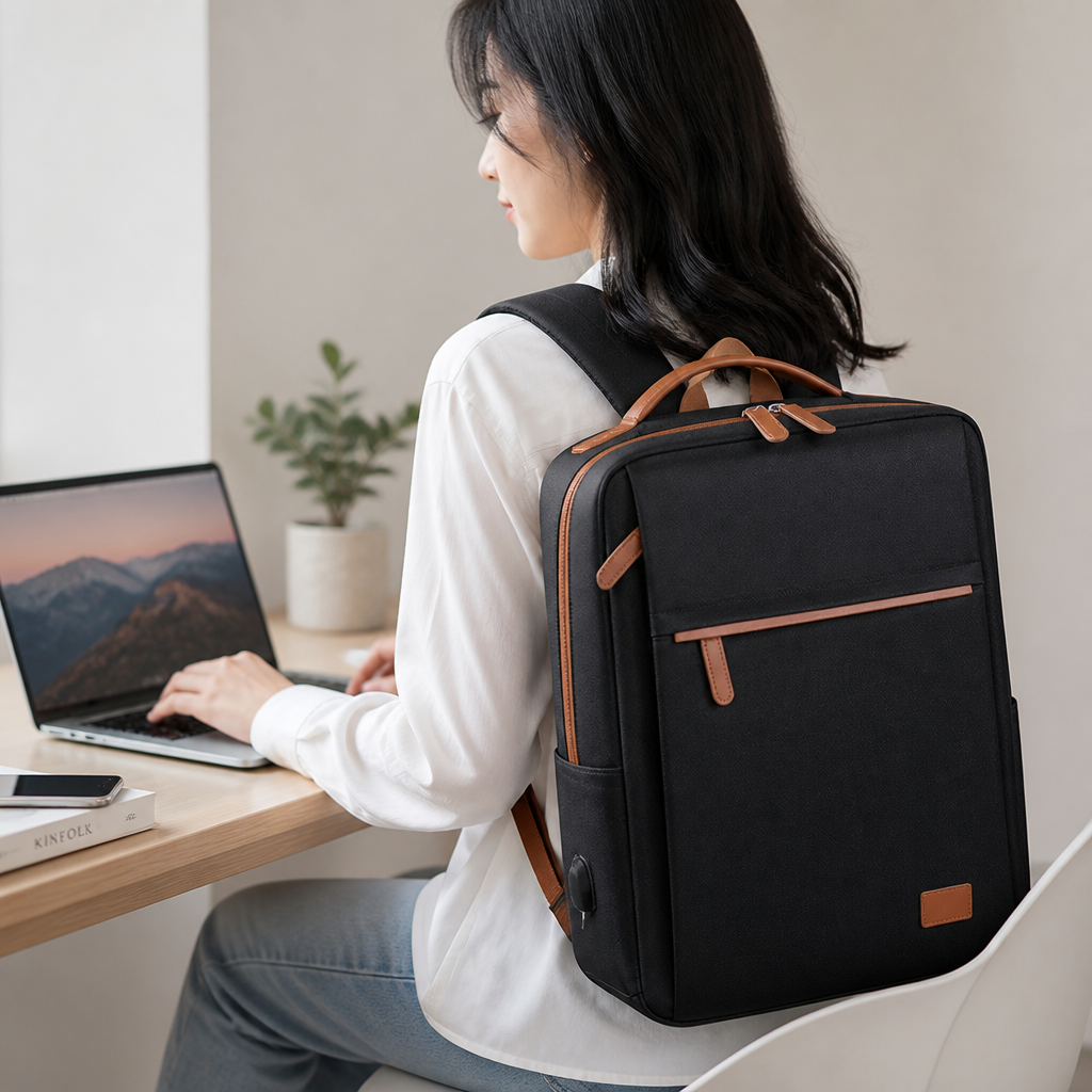 Water-Resistant Organizer Laptop Backpack (Fits 15.6-Inch Laptop)