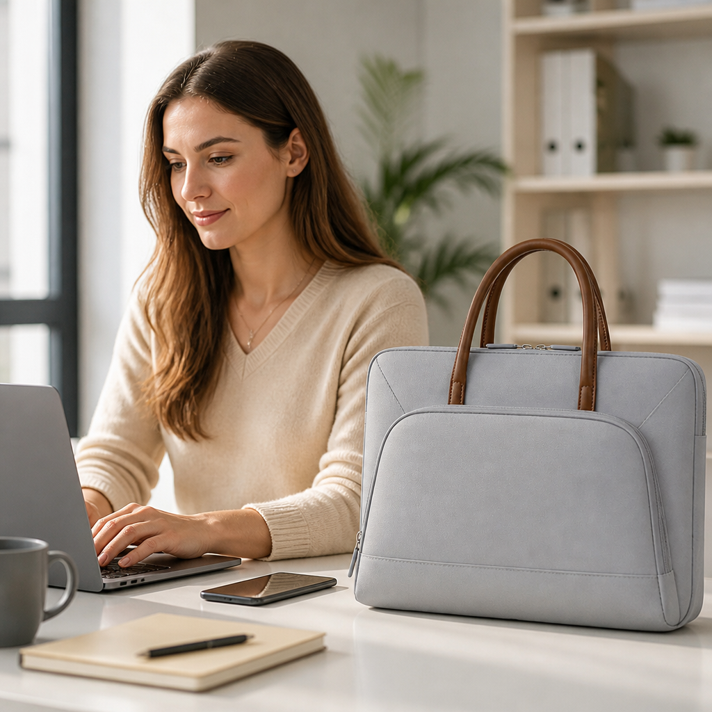 Water-Resistant Organizer Laptop Briefcase (Fits 15.6-Inch Laptops)
