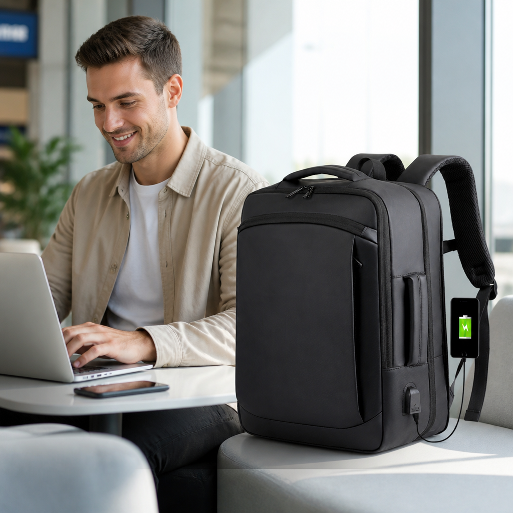 Water-Resistant Padded Laptop Backpack (Fits 15-Inch Laptop)