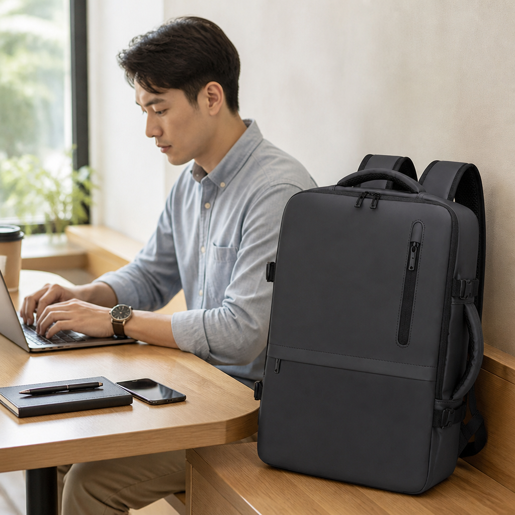 Water-Resistant Padded Laptop Backpack (Fits 15.6in)