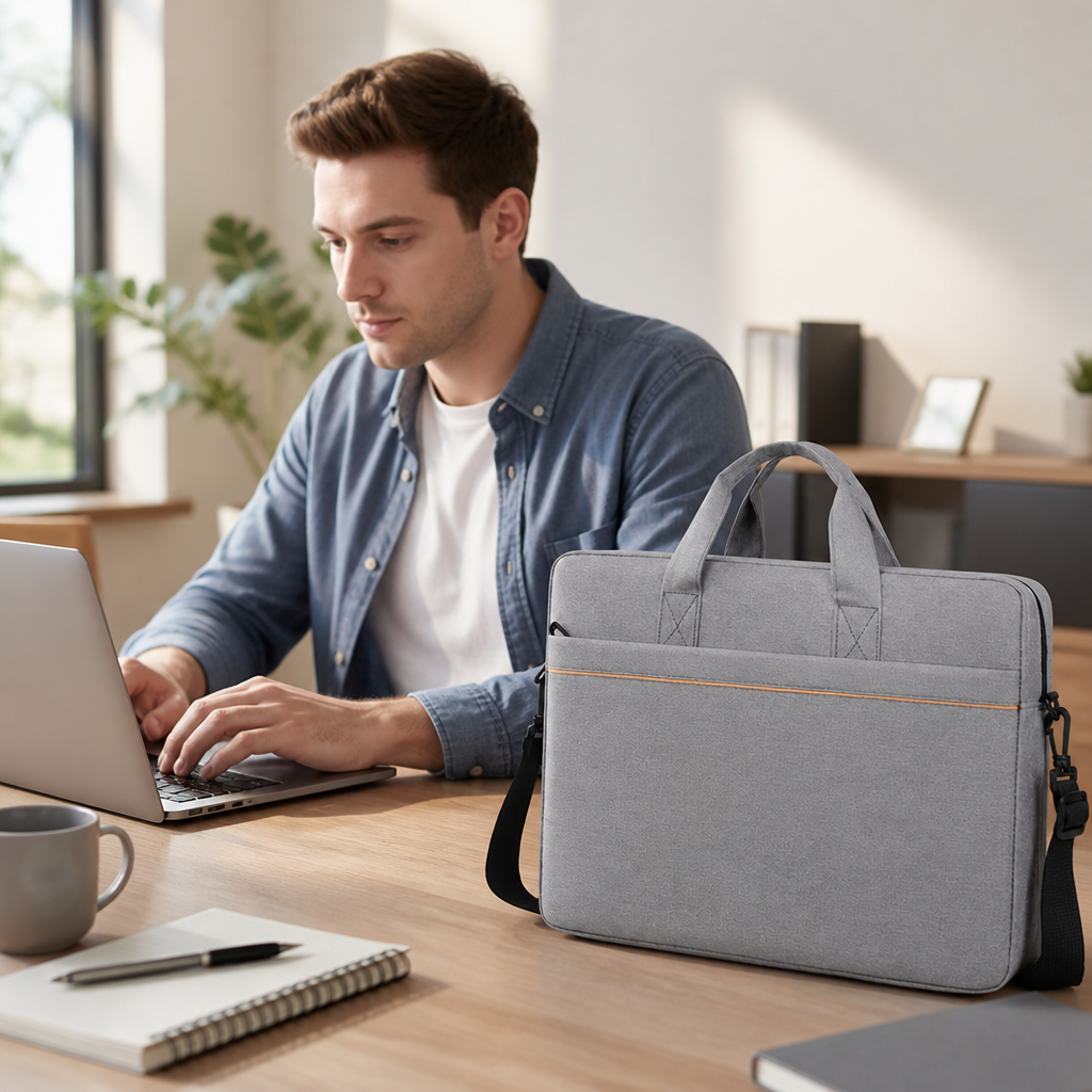 Water-Resistant Padded Laptop Carrying Case (Fits 15.6-Inch)