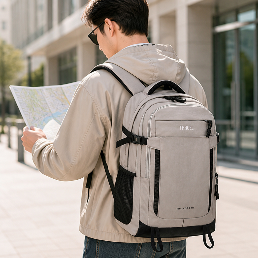 Water-Resistant Padded Laptop Travel Backpack
