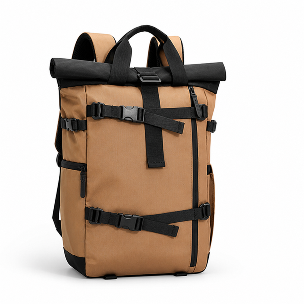 Water-Resistant Roll-Top Backpack (Laptop Sleeve)