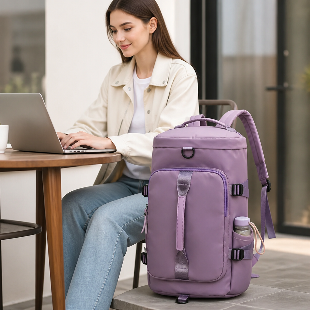 Water-Resistant Roll-Top Backpack (Padded Laptop Sleeve)