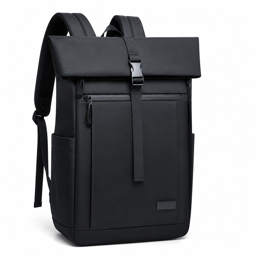 Water-Resistant Roll-Top Laptop Backpack (Fits 15-Inch)