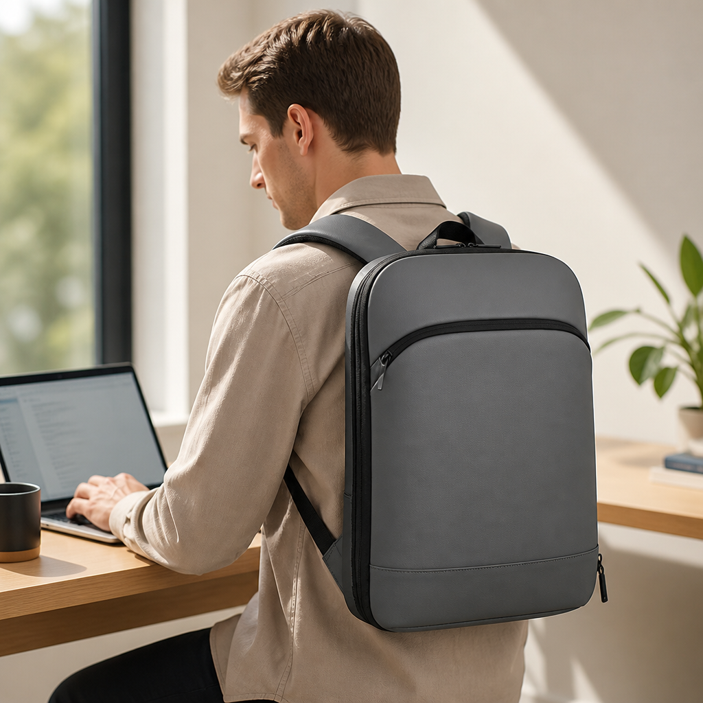 Water-Resistant Slim Padded Laptop Backpack (Fits 15.6 in)