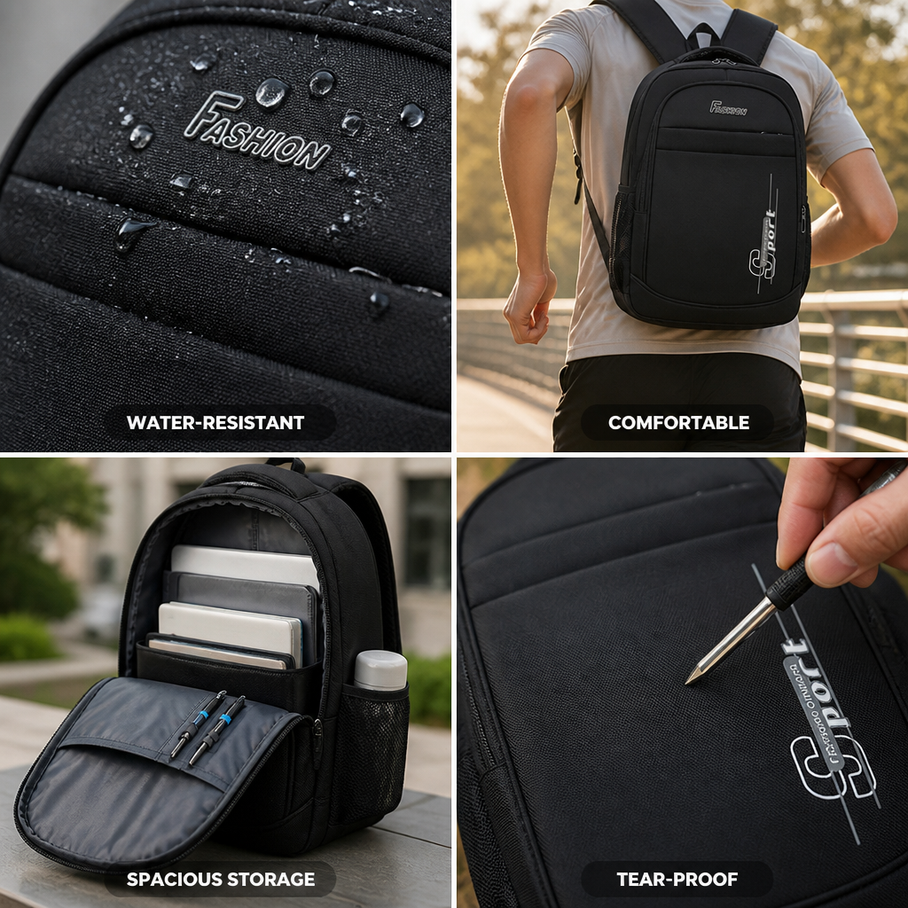 Water-Resistant Tear-Proof Sports Backpack