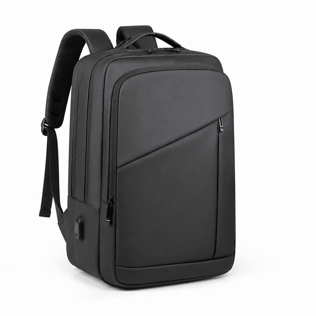 Water-Resistant USB Charging Laptop Backpack (Fits 15.6-Inch)