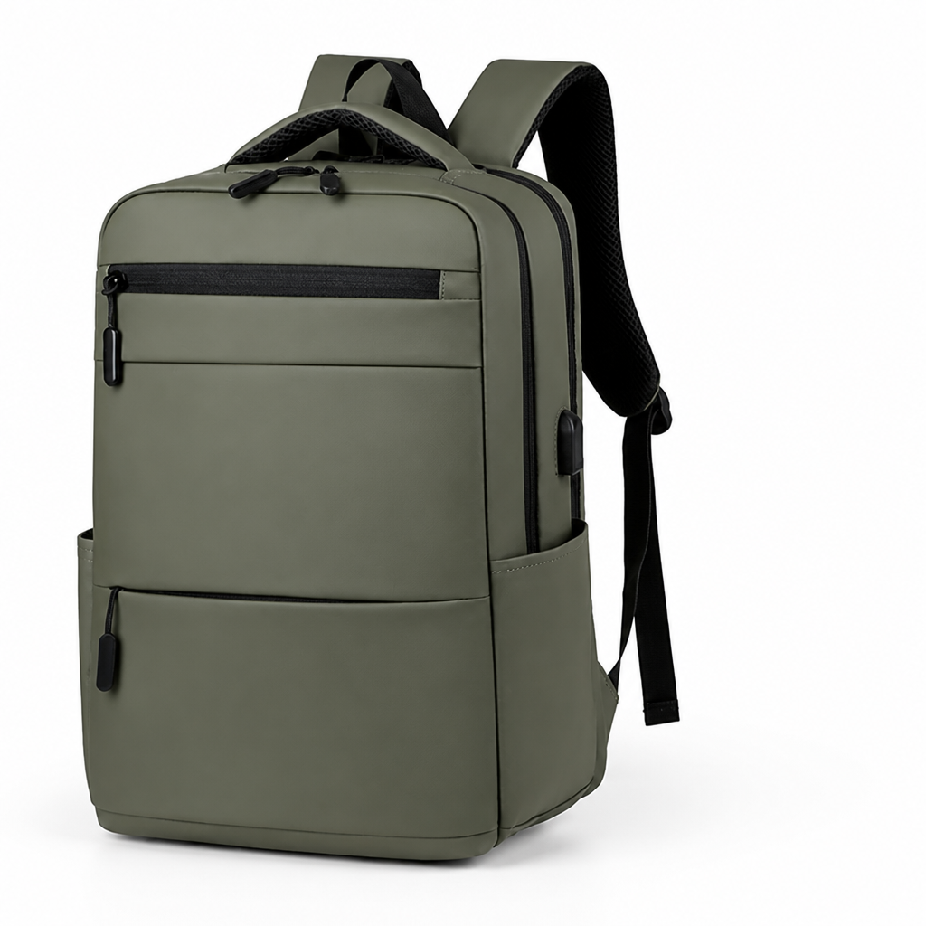 Water-Resistant USB Charging Laptop Backpack (Fits 15.6-Inch Laptop)