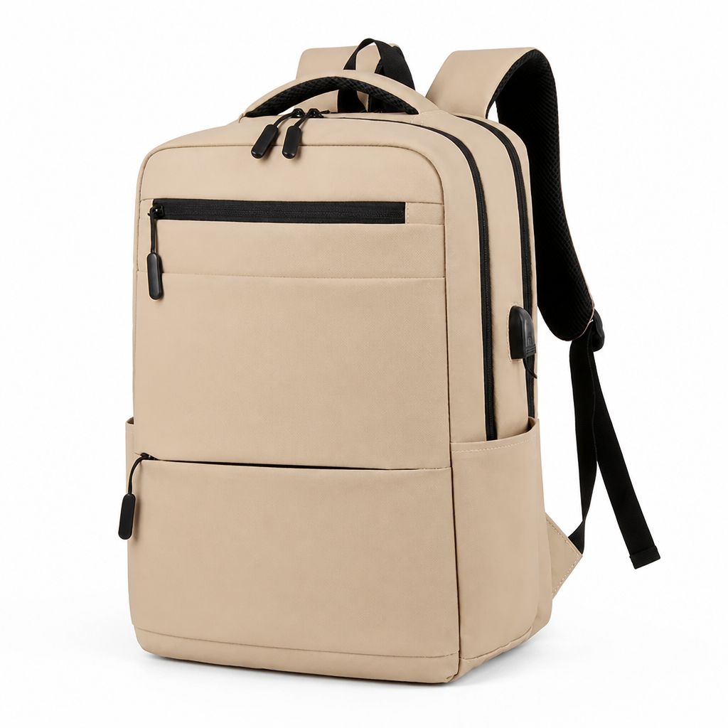 Water-Resistant USB Charging Laptop Backpack (Fits 15.6-Inch Laptop)