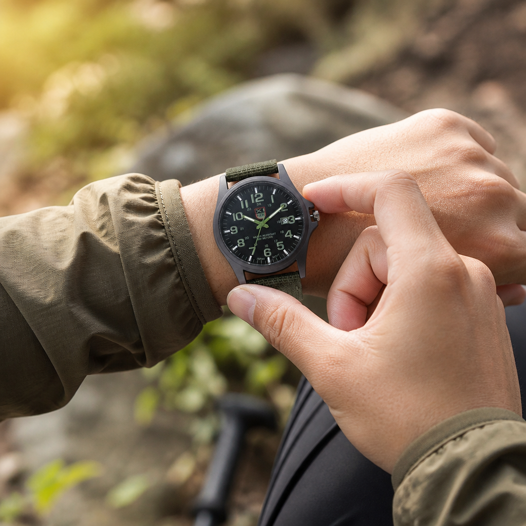 Waterproof 50M Durable Quartz Hiking Watch