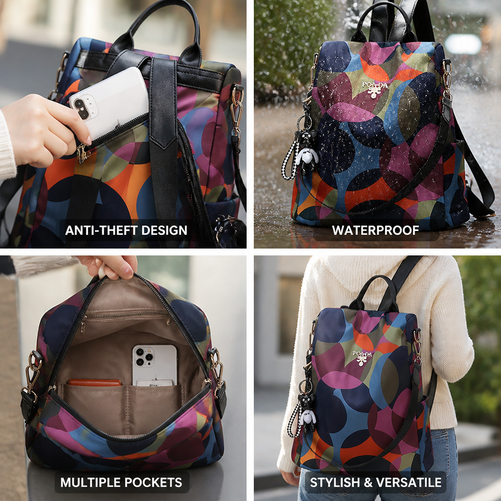 Waterproof Anti-Theft Backpack (Multiple Pockets)