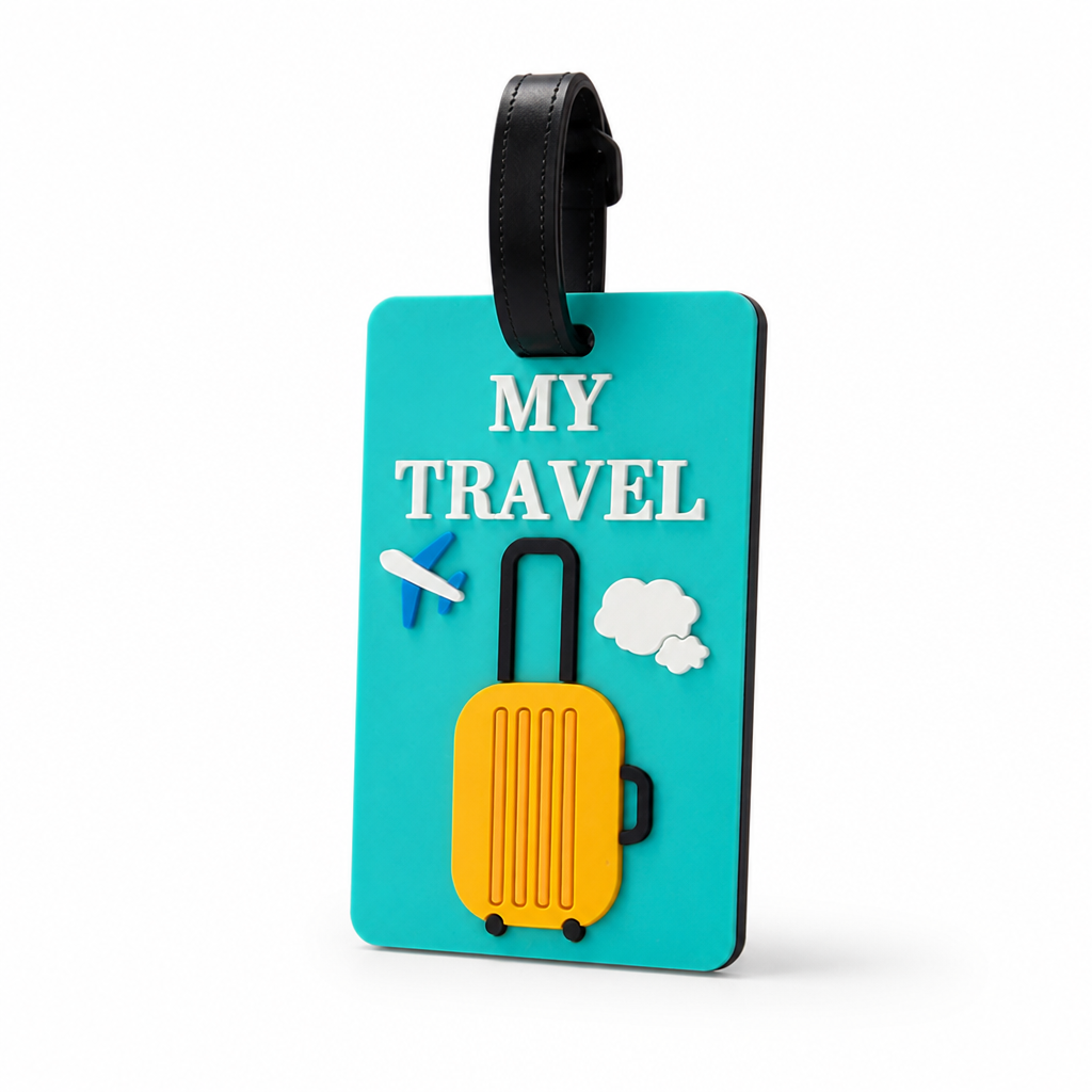 Waterproof Clear-Window Luggage ID Tag (Sturdy Strap)