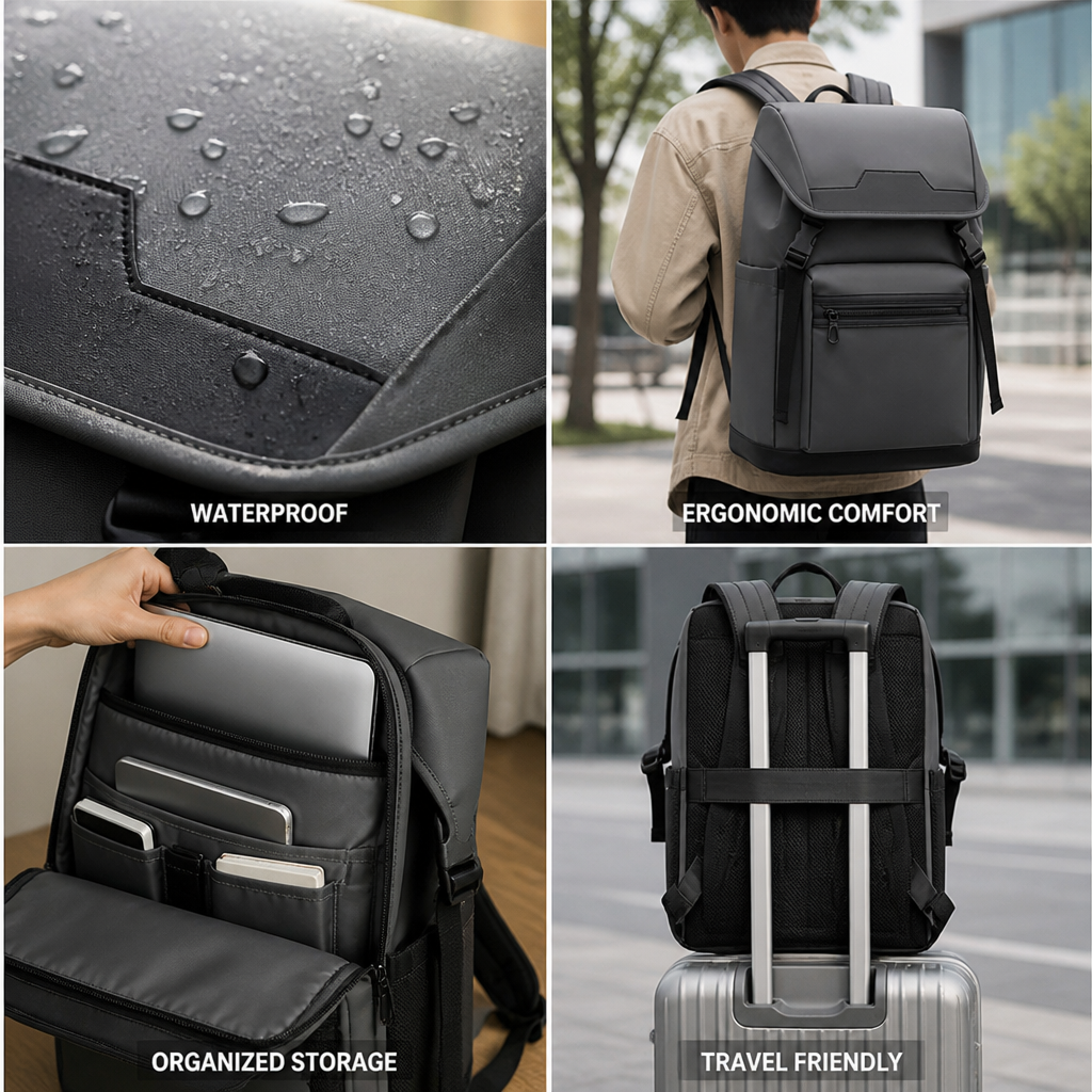Waterproof Ergonomic Laptop Backpack