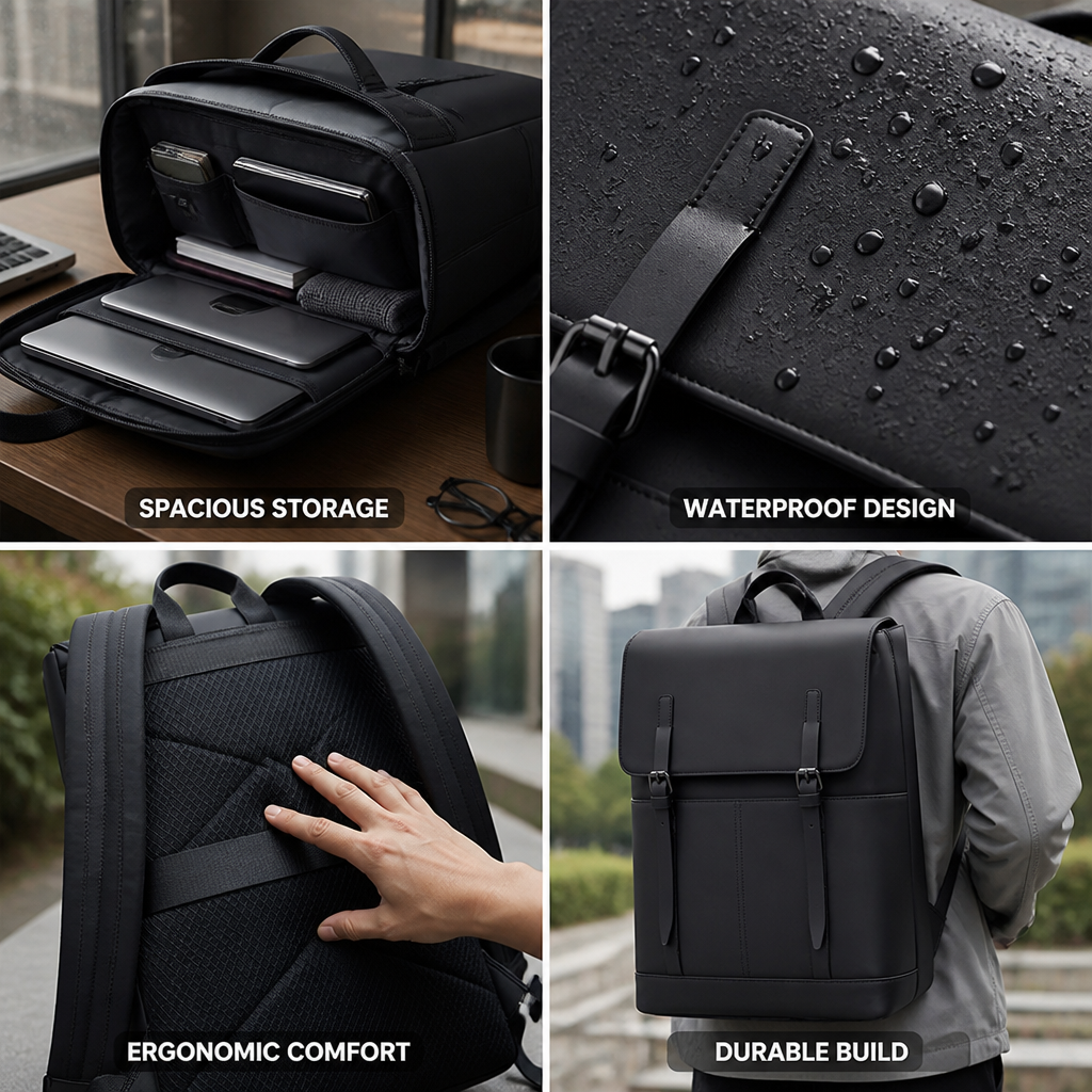 Waterproof High-Capacity Ergonomic Laptop Backpack