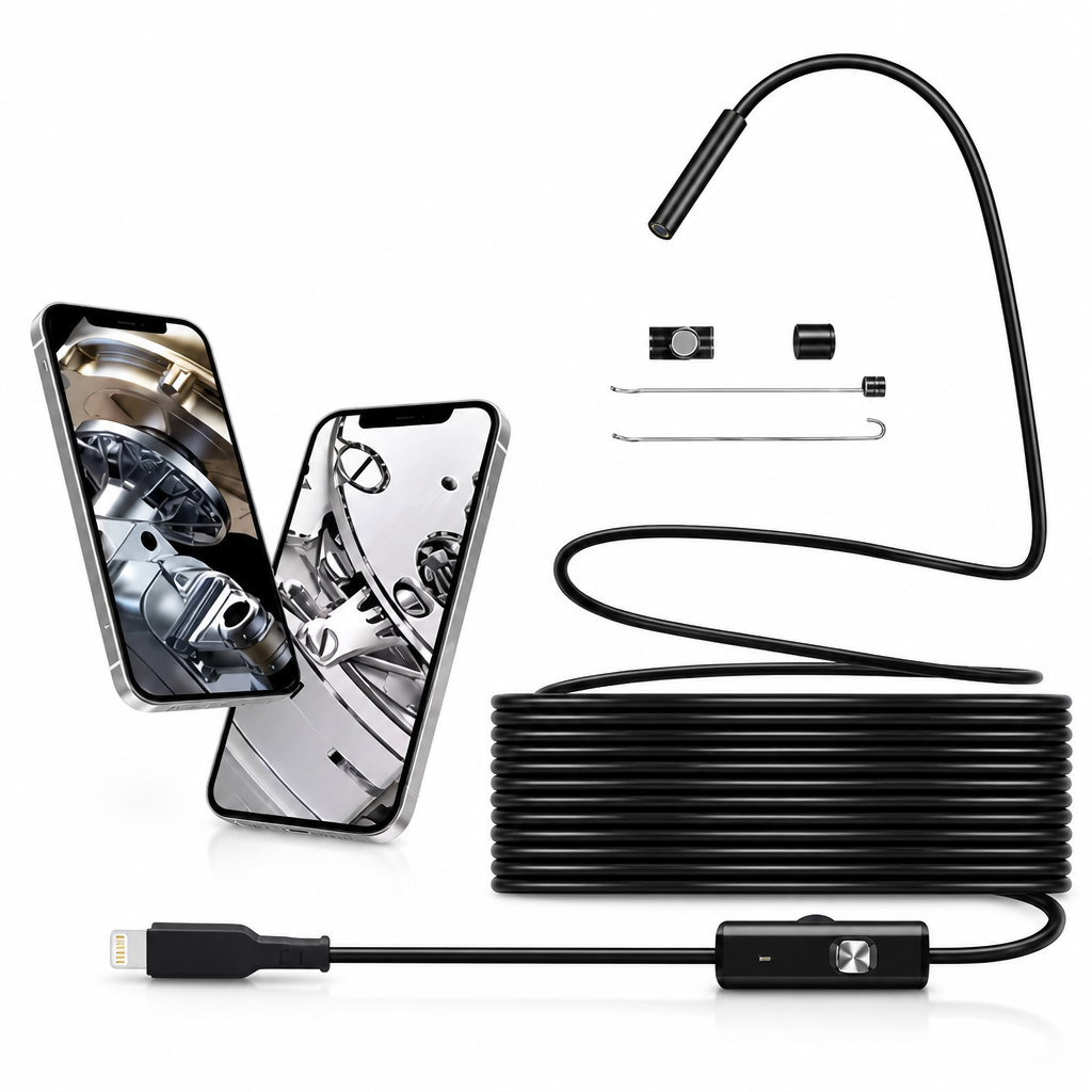 Waterproof High-Resolution Adjustable LED Endoscope Camera
