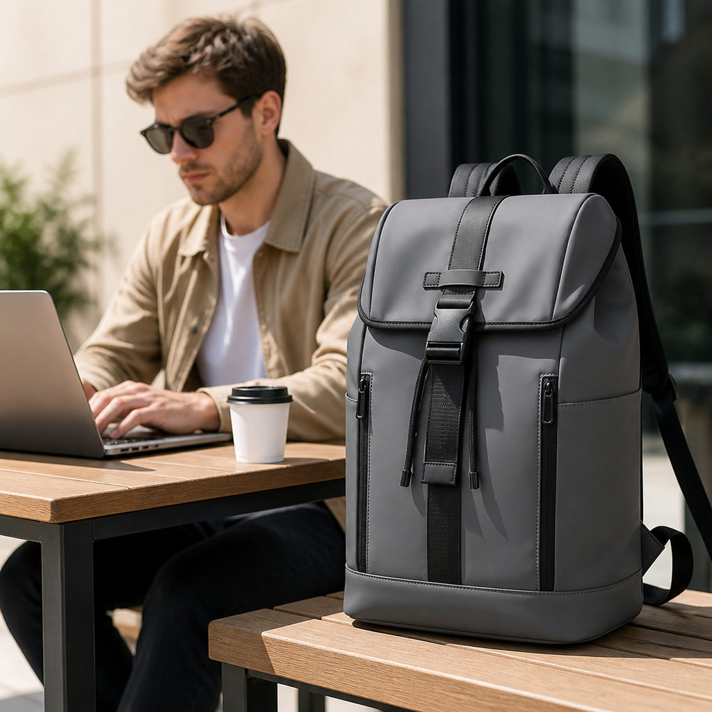 Waterproof Laptop Backpack With Padded Straps & Organizer