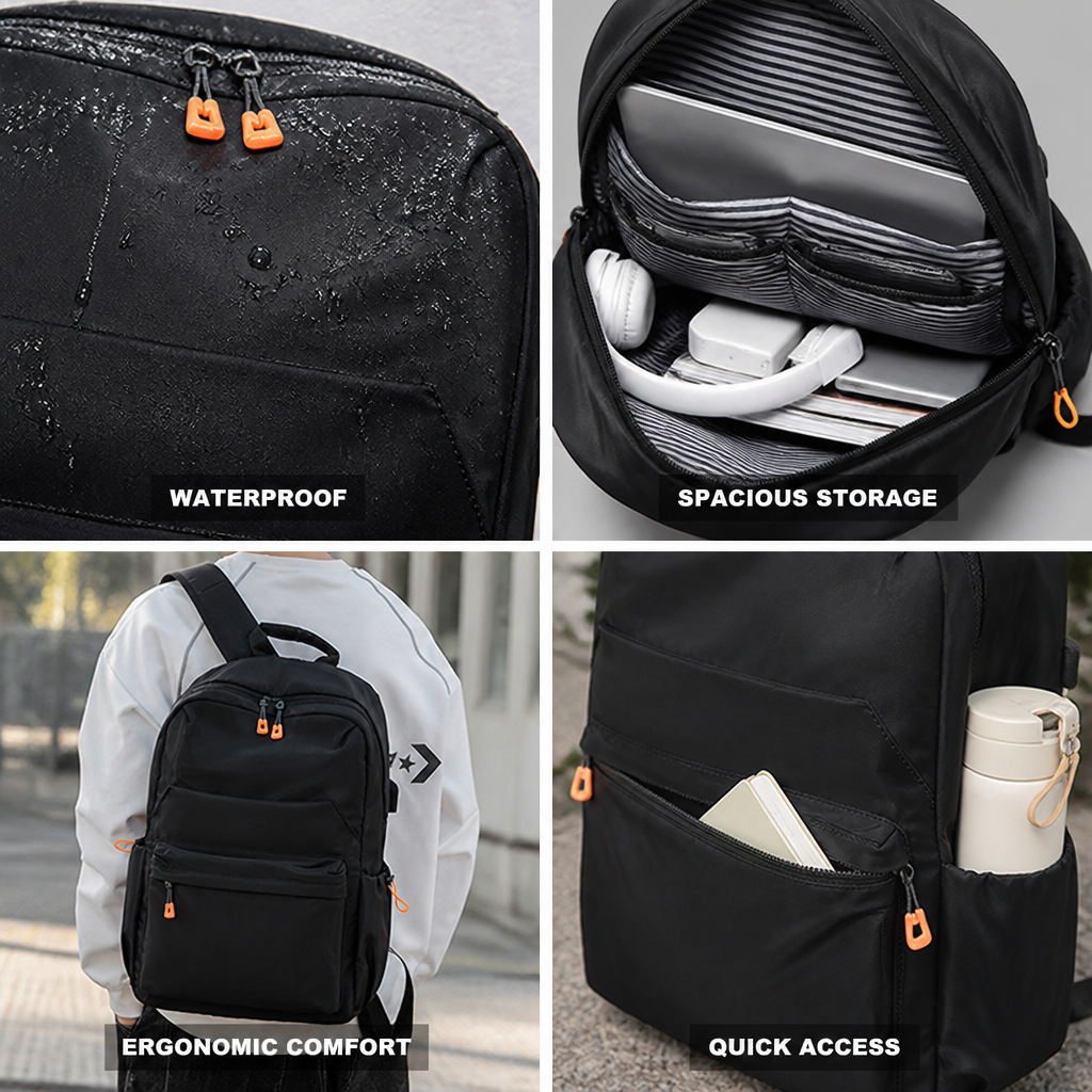Waterproof Laptop-Ready Ergonomic Backpack