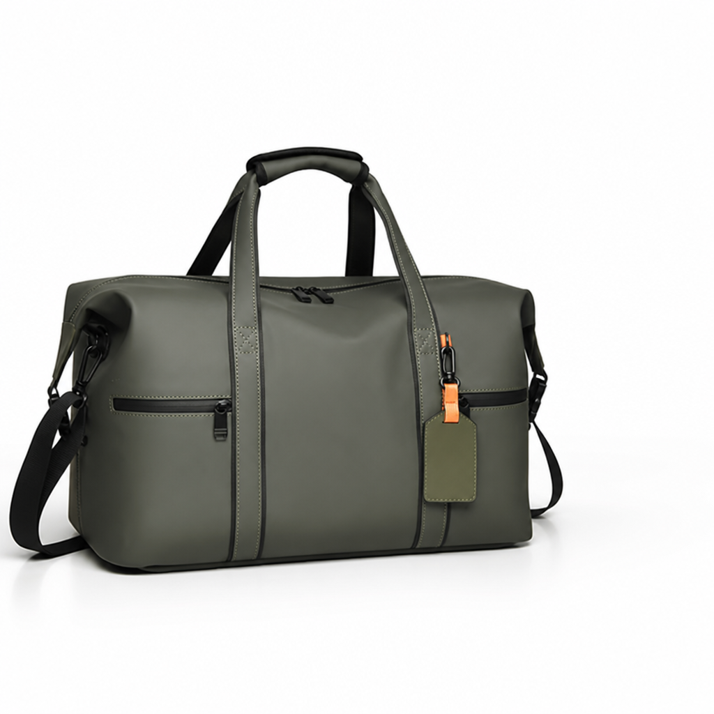 Waterproof Multi-Compartment Duffel Bag (Padded Handles & Adjustable Strap)