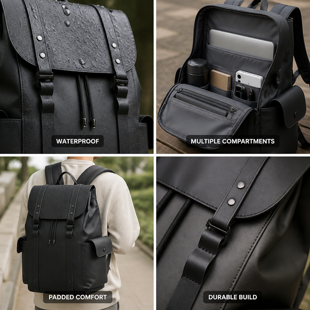 Waterproof Multi-Compartment Rucksack (Padded Straps)