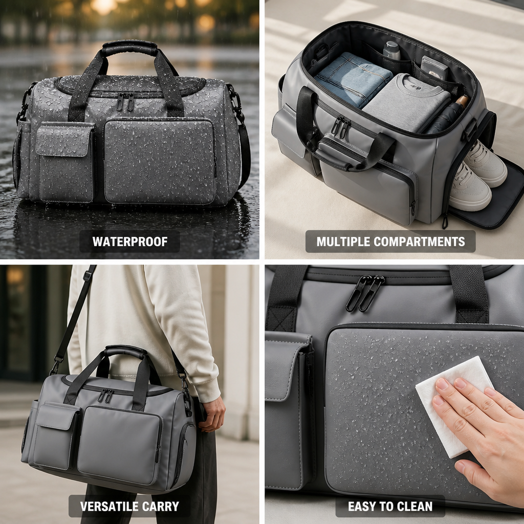Waterproof Multi-Pocket Duffel Bag (Detachable Strap)