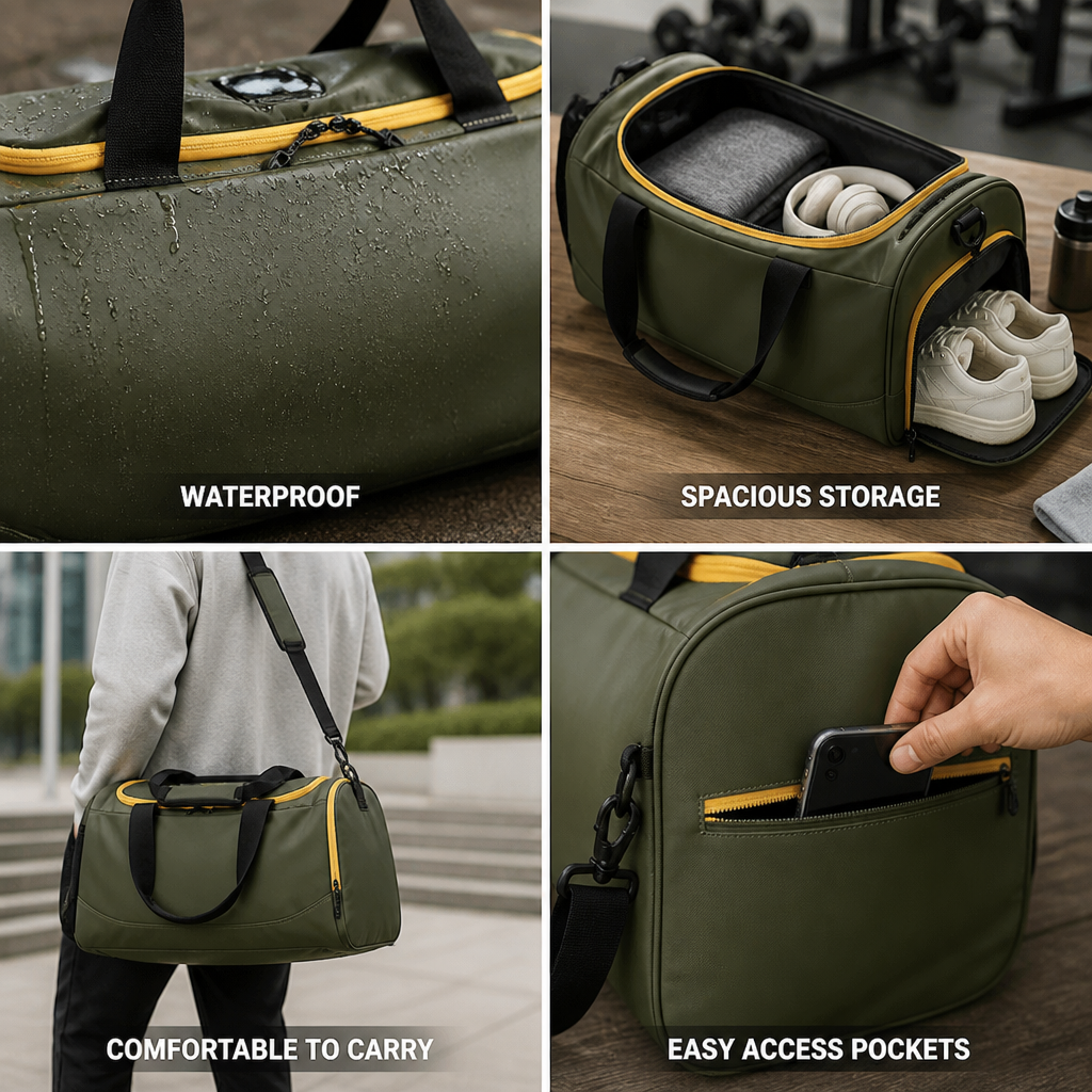 Waterproof Multi-Pocket Sports Duffel Bag