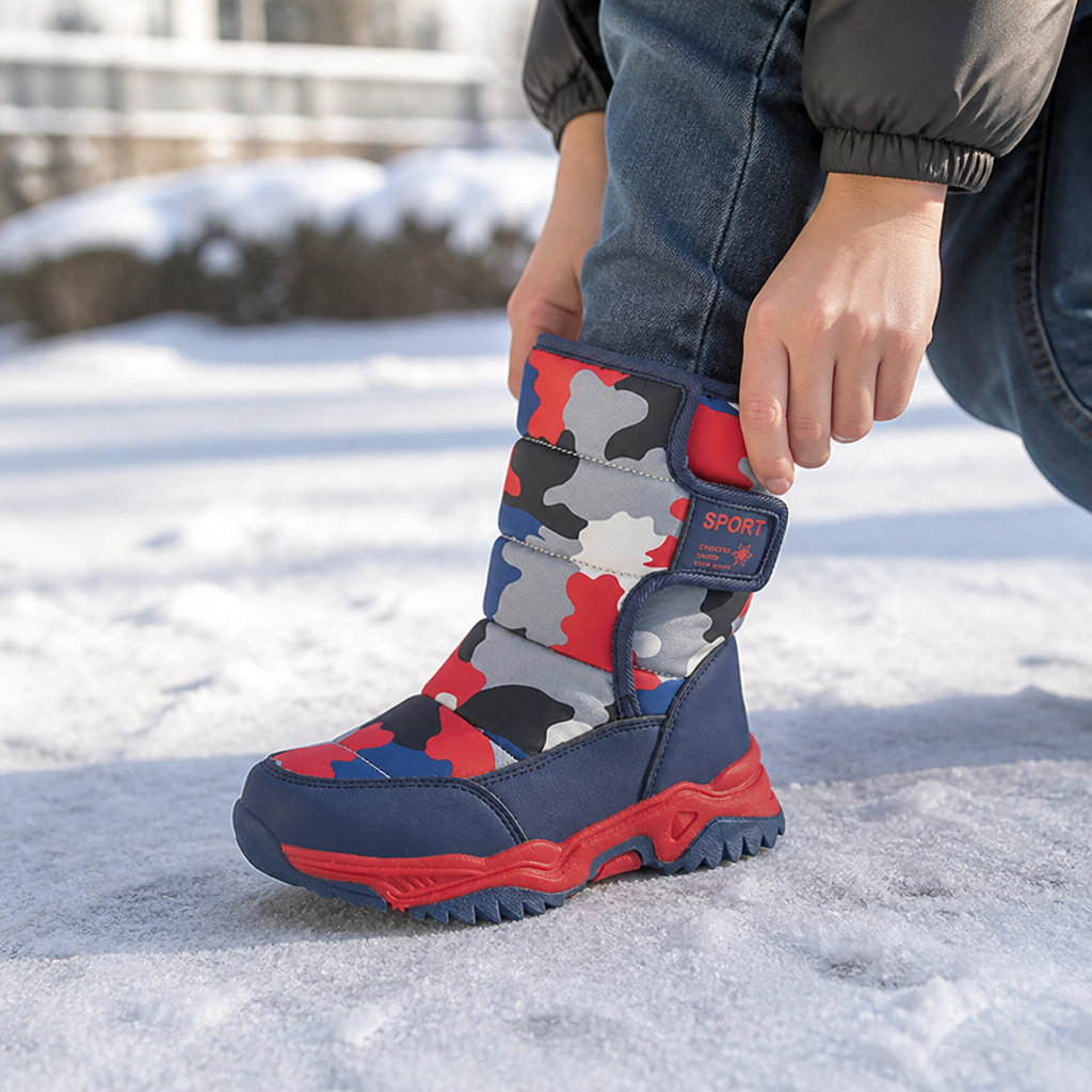 Waterproof Plush-Lined Non-Slip Snow Boots (Kids)