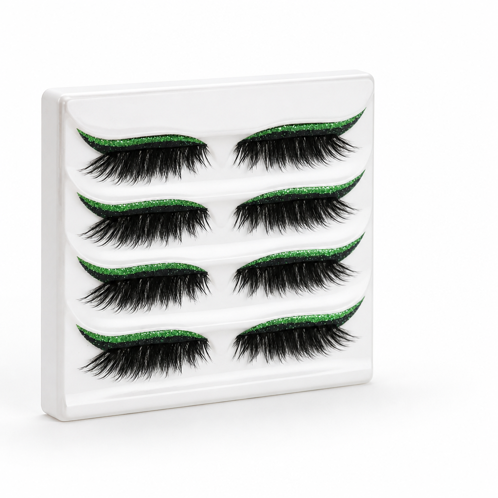 Waterproof Reusable Cat-Eye Eyeliner & Eyelash Stickers (Set of 4 Pairs)