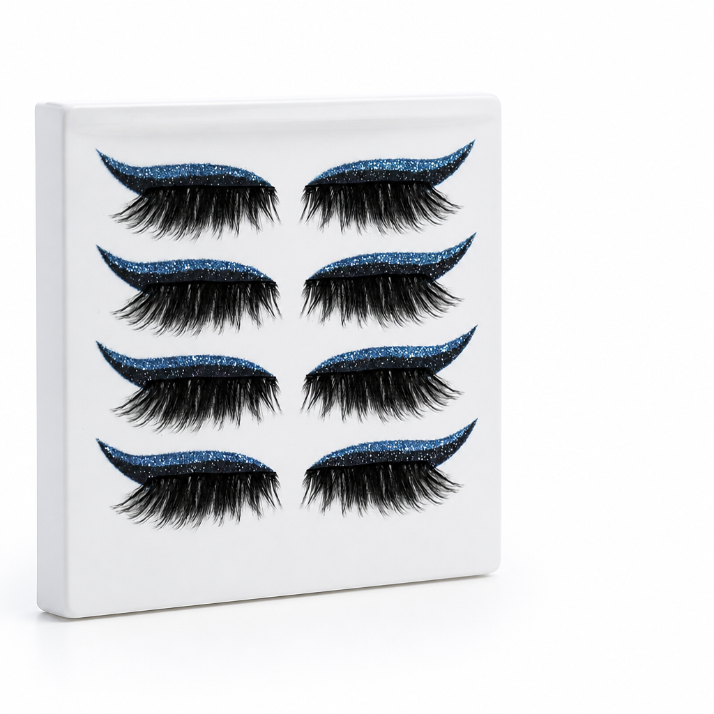 Waterproof Reusable Cat-Eye Eyeliner & Eyelash Stickers (Set of 4 Pairs)