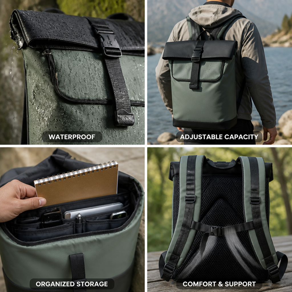 Waterproof Roll-Top Adventure Rucksack