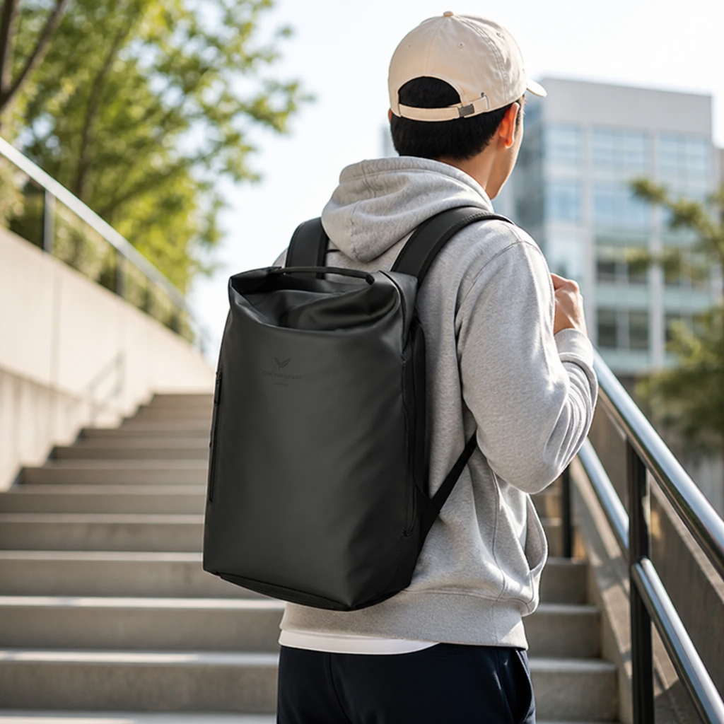 Waterproof Roll-Top Backpack (15-Inch Laptop Sleeve)