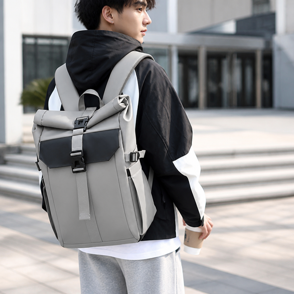 Waterproof Roll-Top Backpack (Multiple Compartments)