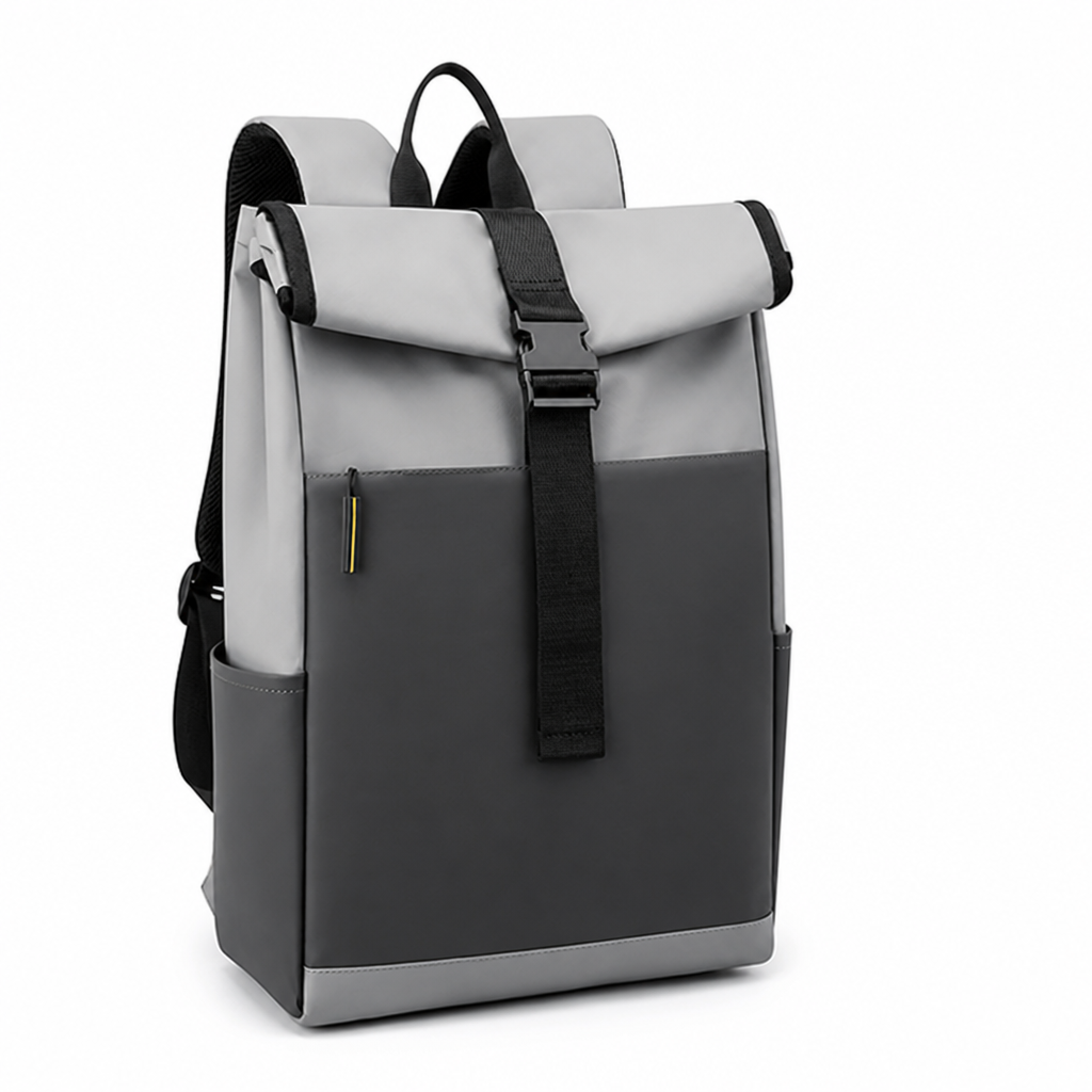 Waterproof Roll-Top Backpack (Padded Straps & Multiple Pockets)