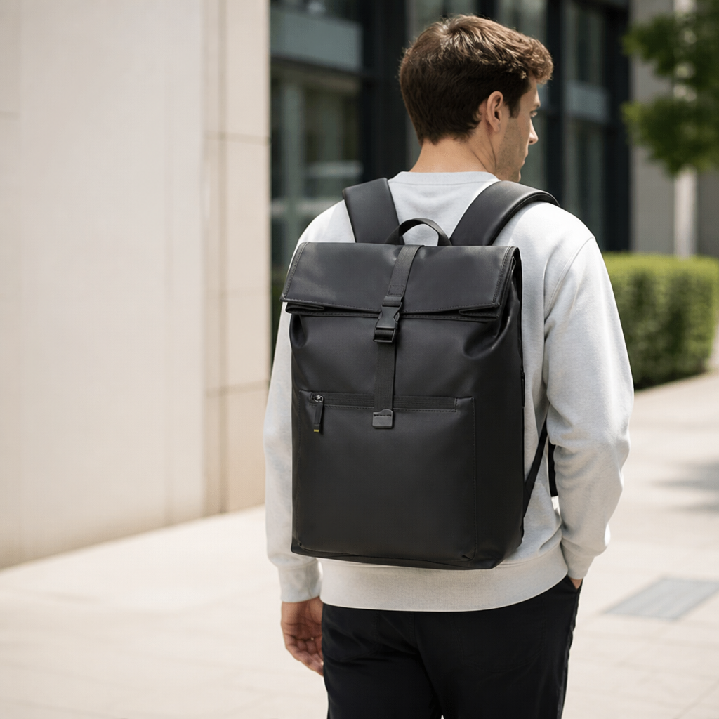 Waterproof Roll-Top Backpack with Padded Straps