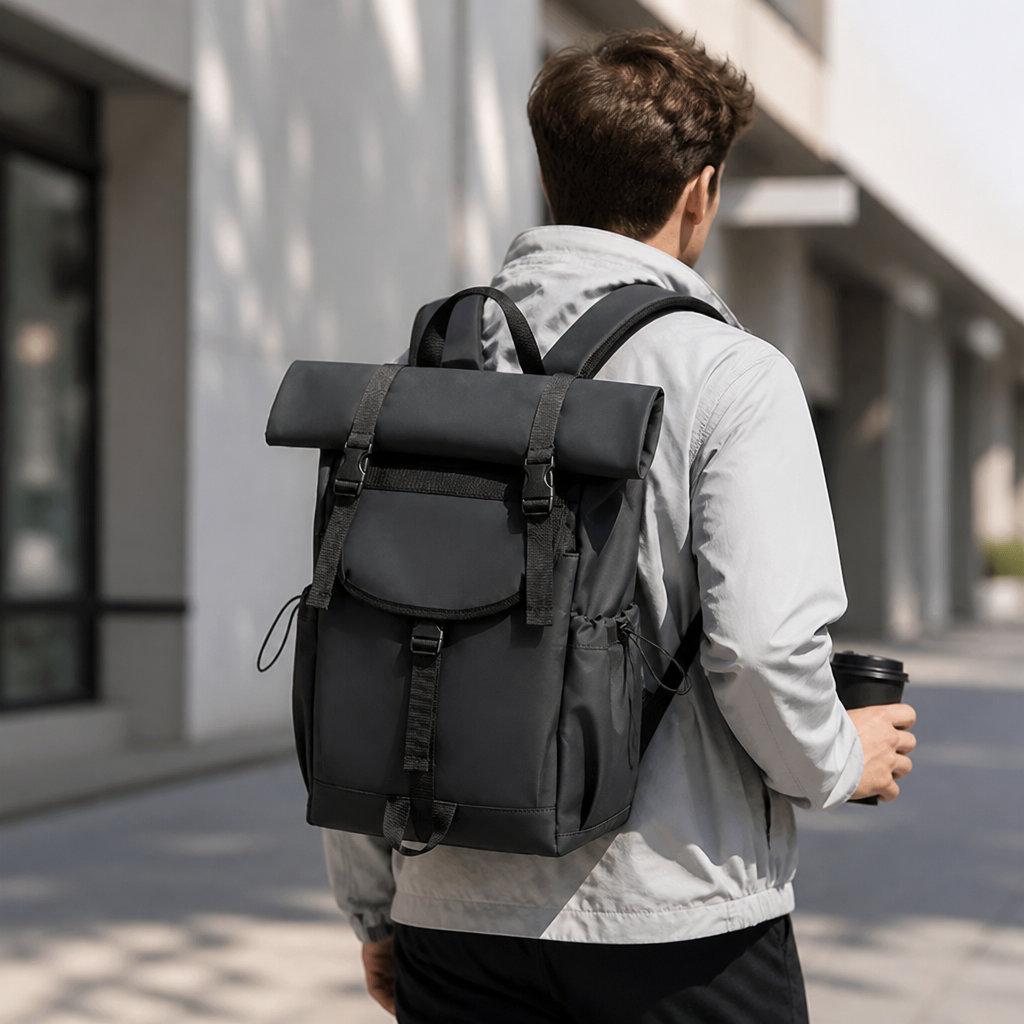 Waterproof Roll-Top Travel Backpack