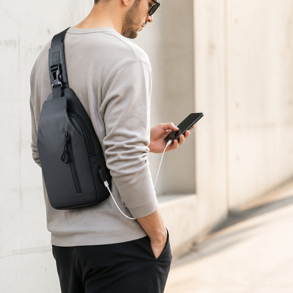 Waterproof USB-Charging Multi-Compartment Explorer Bag