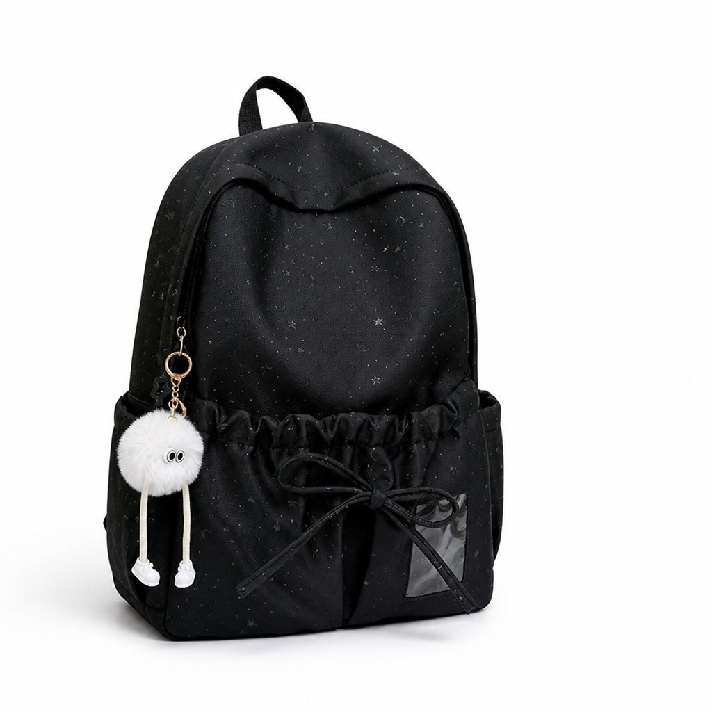 Wear-Resistant Drawstring School Backpack (Multiple Pockets)