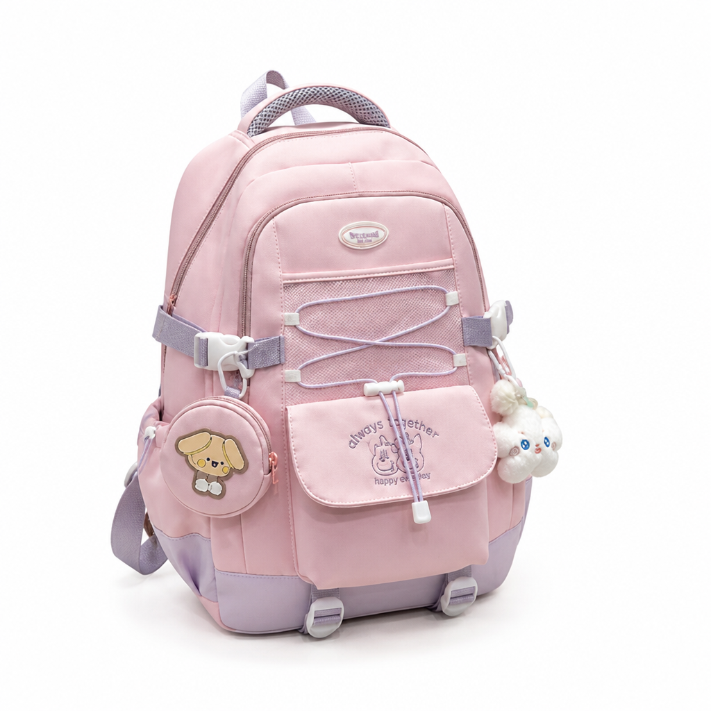 Wear-Resistant Multi-Compartment School Backpack (Padded Straps)