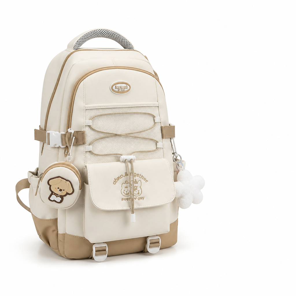 Wear-Resistant Multi-Compartment School Backpack (Padded Straps)