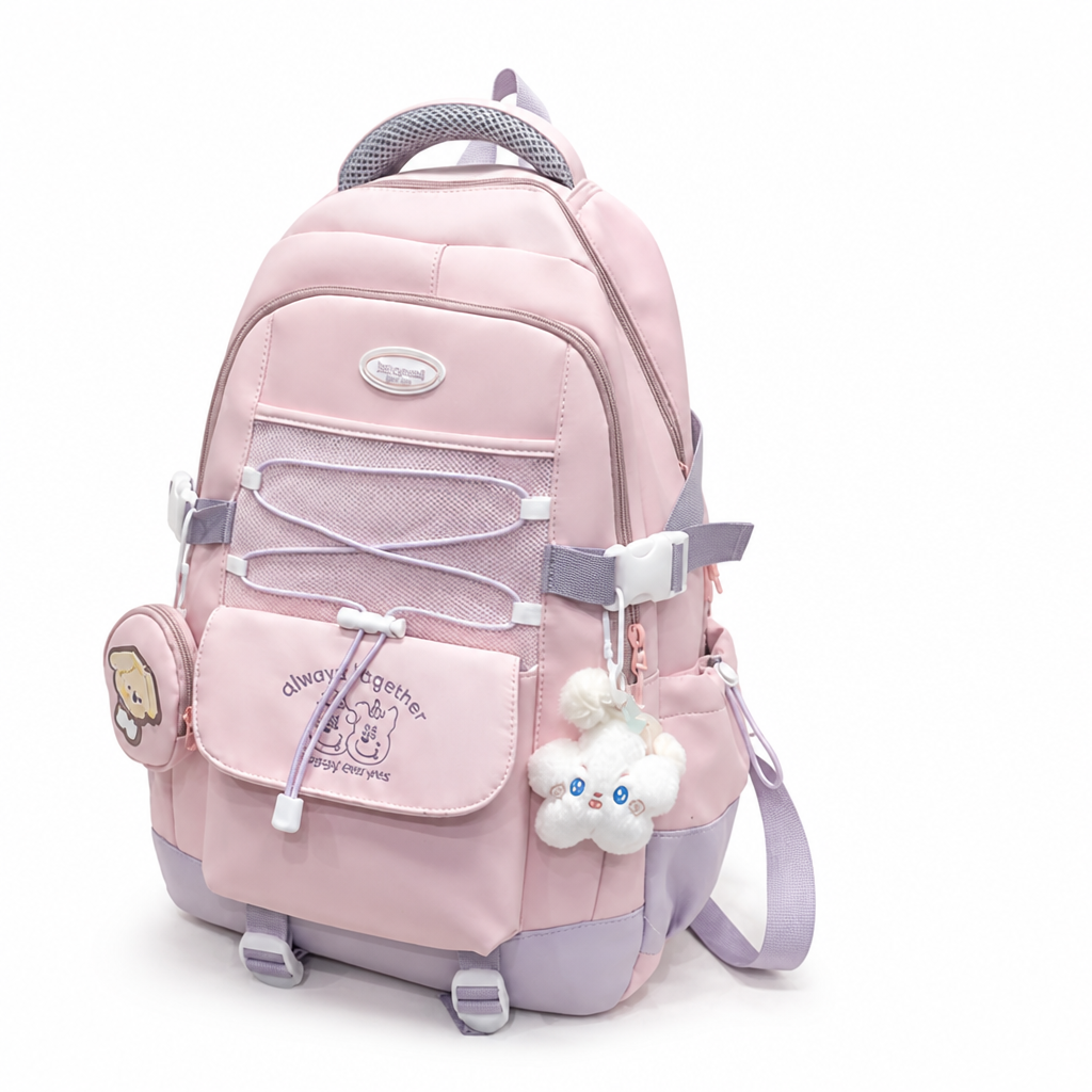 Wear-Resistant Multi-Compartment School Backpack (Padded Straps)