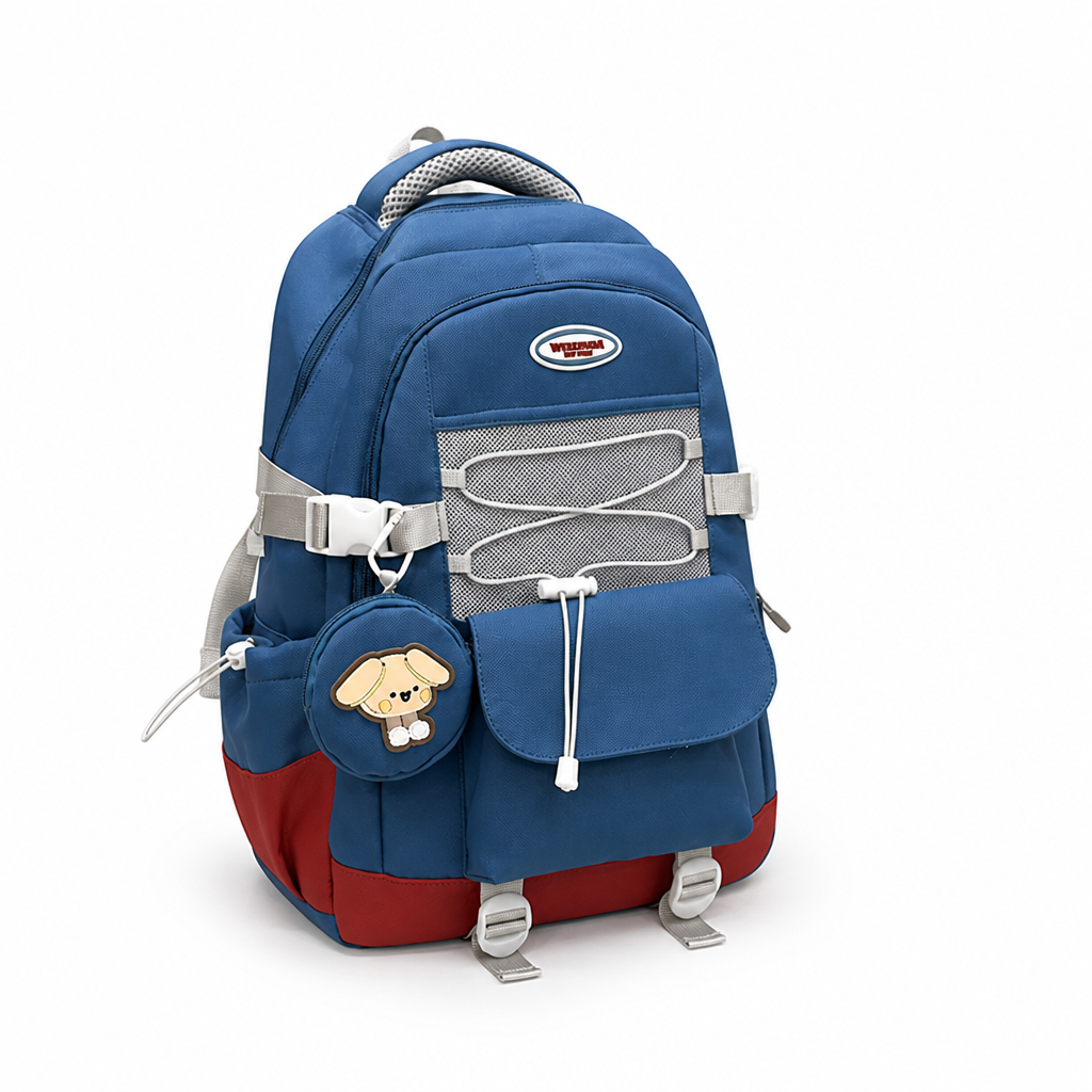 Wear-Resistant Multi-Compartment School Backpack (Padded Straps)