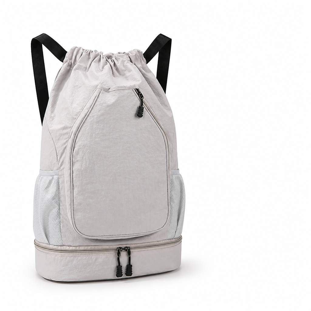 Wear-Resistant Multi-Pocket Drawstring Backpack