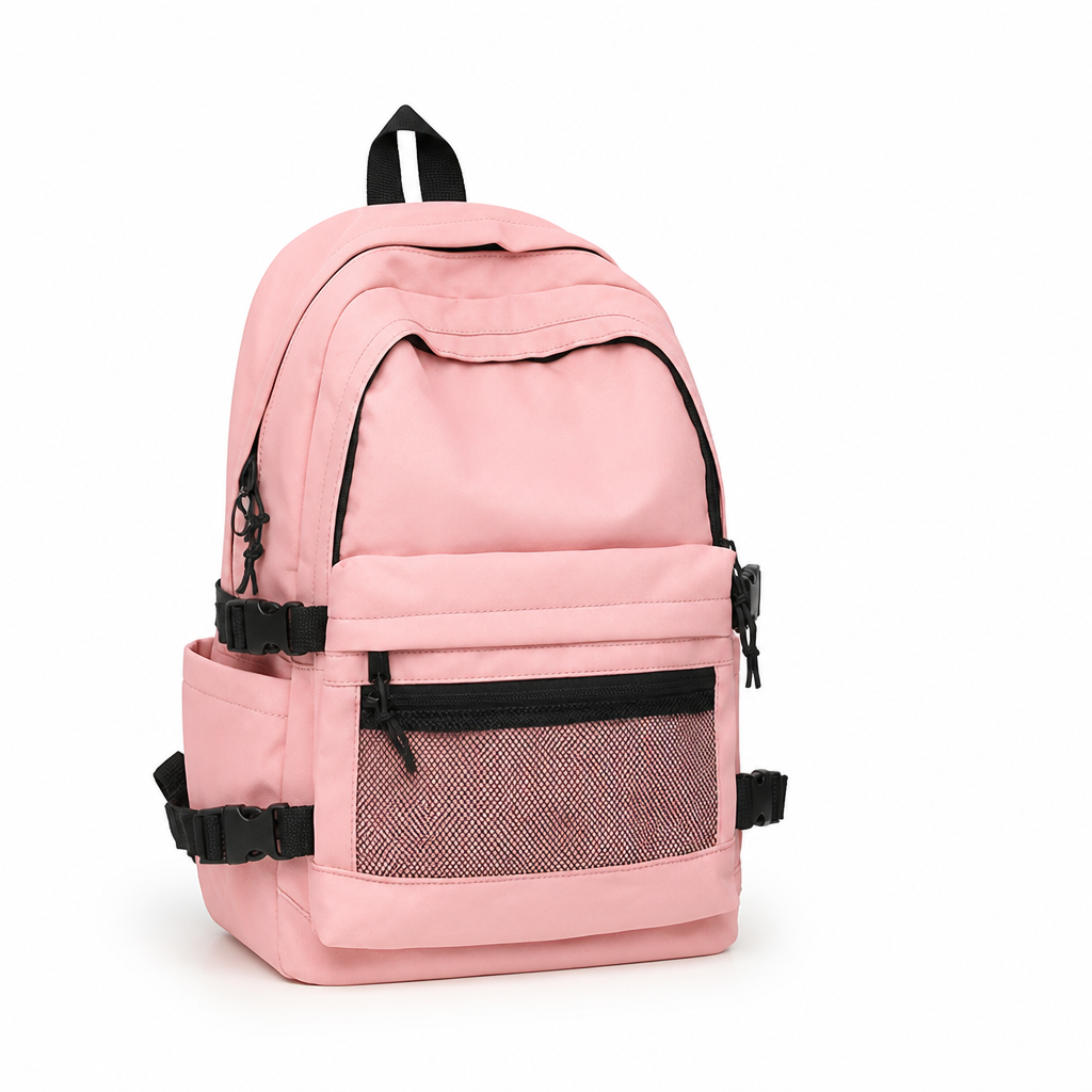Wear-Resistant Multi-Pocket School Backpack (Padded Straps)