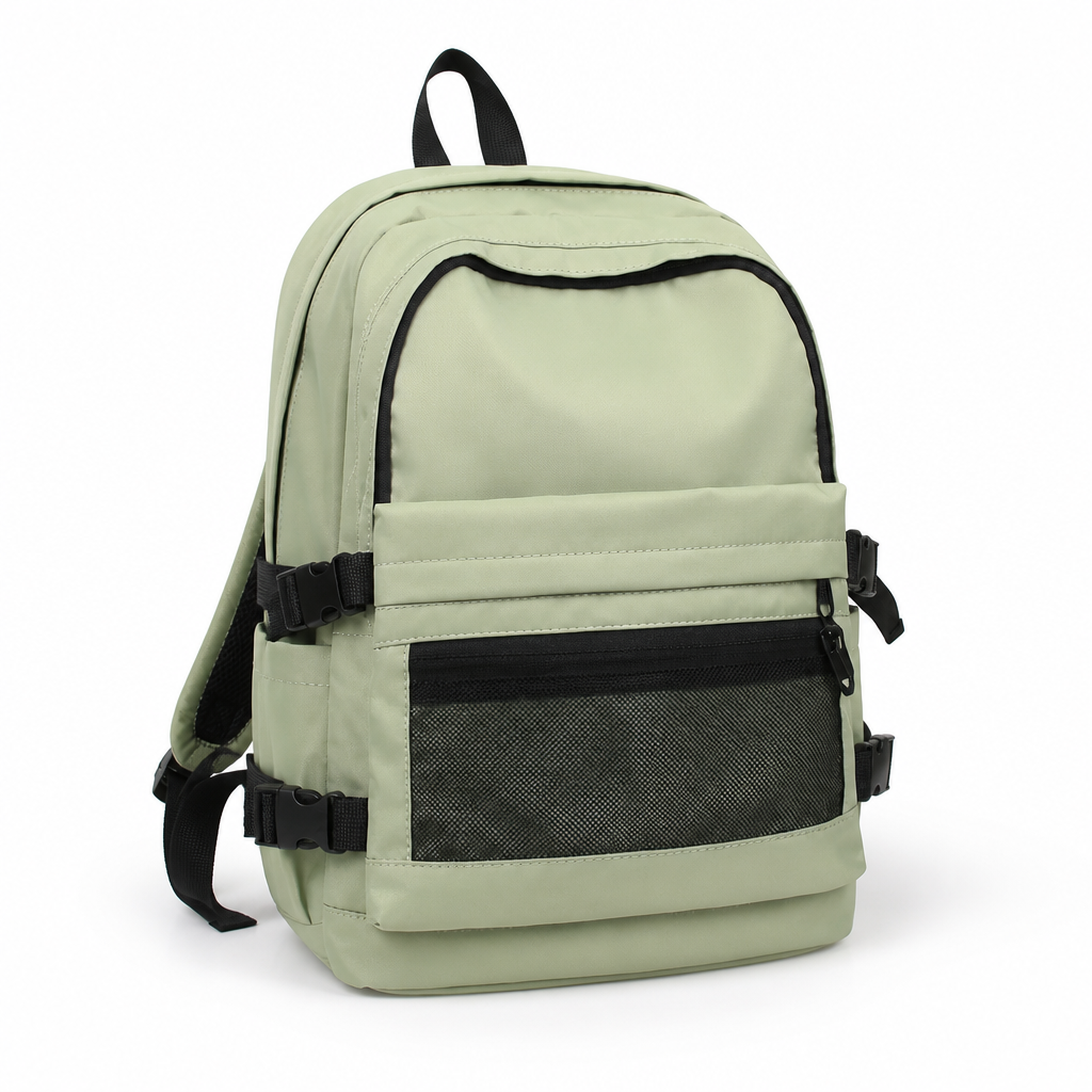 Wear-Resistant Multi-Pocket School Backpack (Padded Straps)