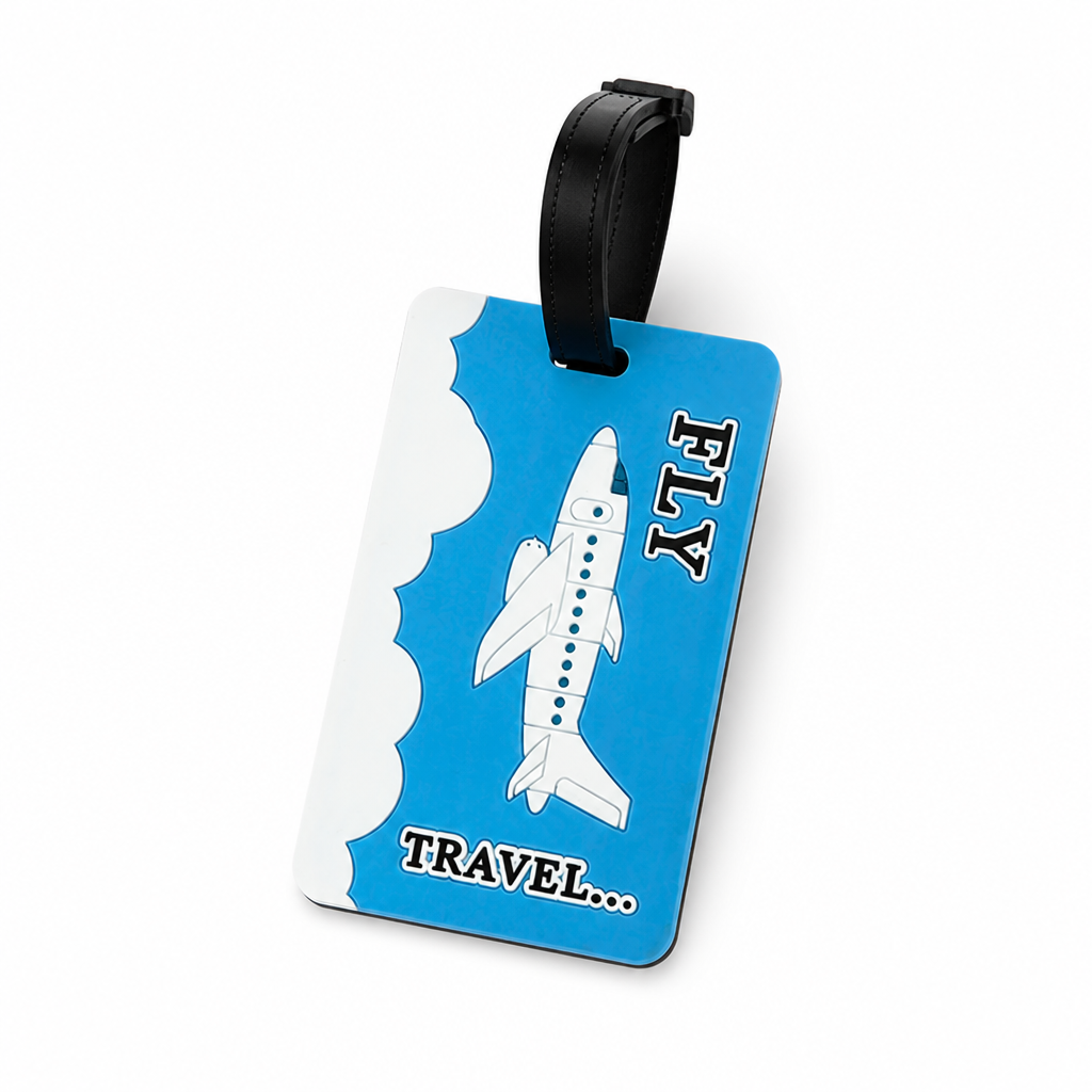 Wear-Resistant & Secure Strap Luggage Tag (Airplane Graphic)