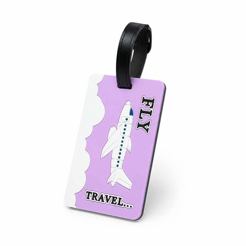 Wear-Resistant & Secure Strap Luggage Tag (Airplane Graphic)