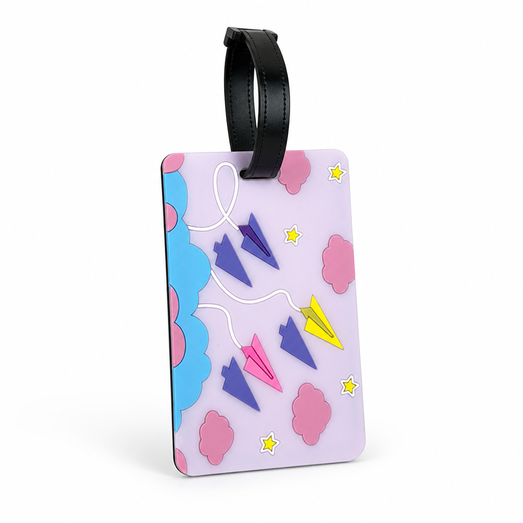 Wear-Resistant & Secure Strap Luggage Tag (Airplane Graphic)