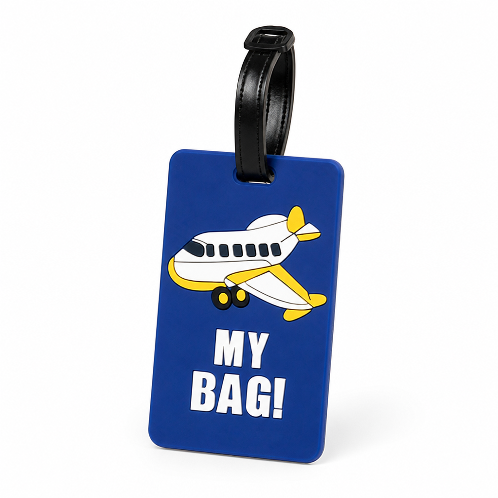 Wear-Resistant & Secure Strap Luggage Tag (Airplane Graphic)