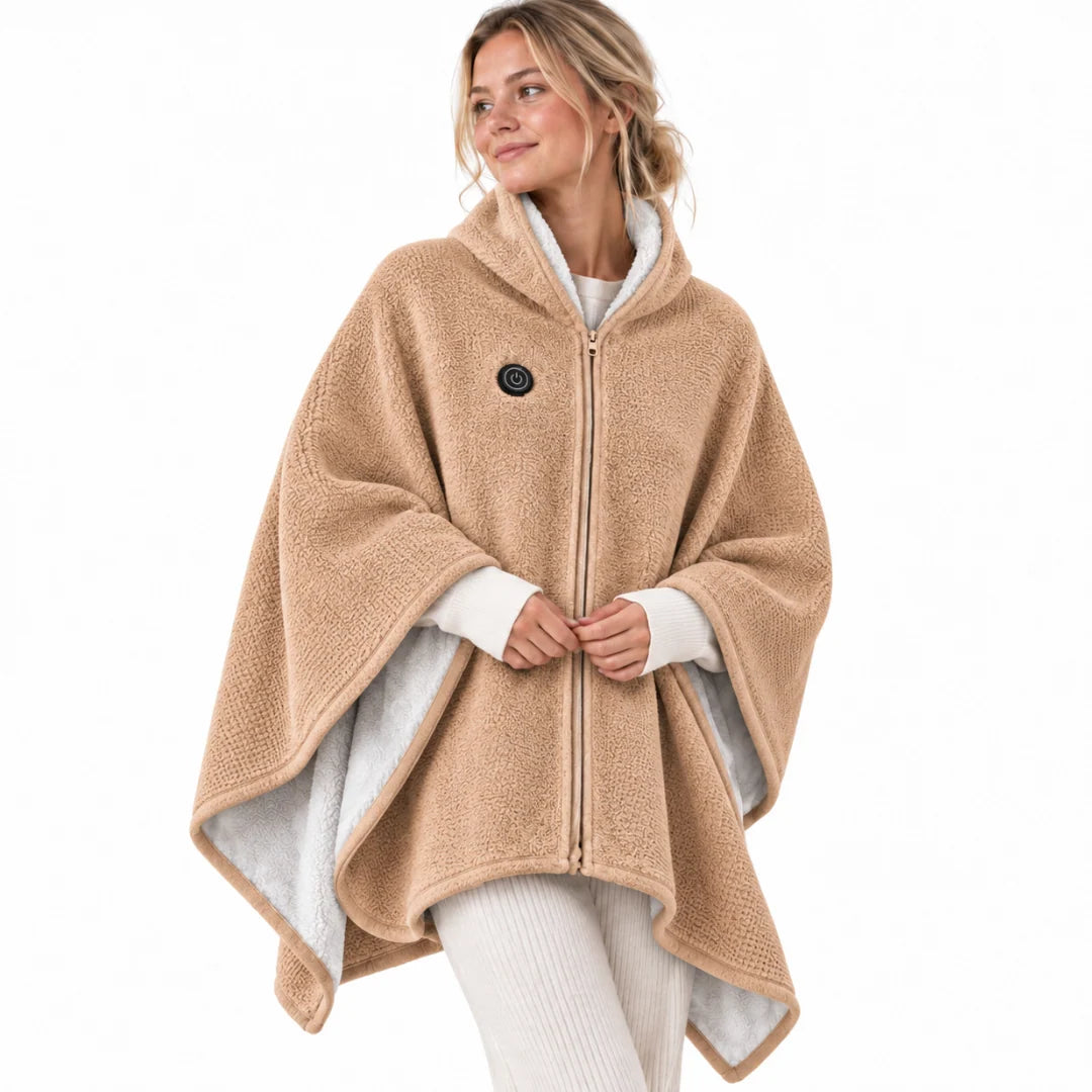 Wearable Heated Blanket Shawl USB-Powered Back & Shoulder Warmth